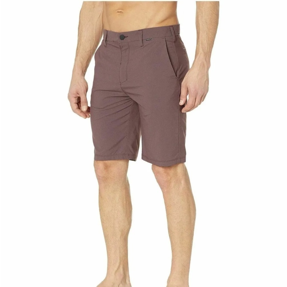 Sz36 Hurley Men’s DRI-FIT Chino Walking shorts in a muted wine colour EUC